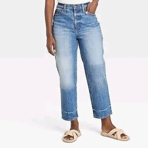 Universal Thread 4/R Medium Wash High-Rise‎ Vintage Stretch Straight Jeans C18